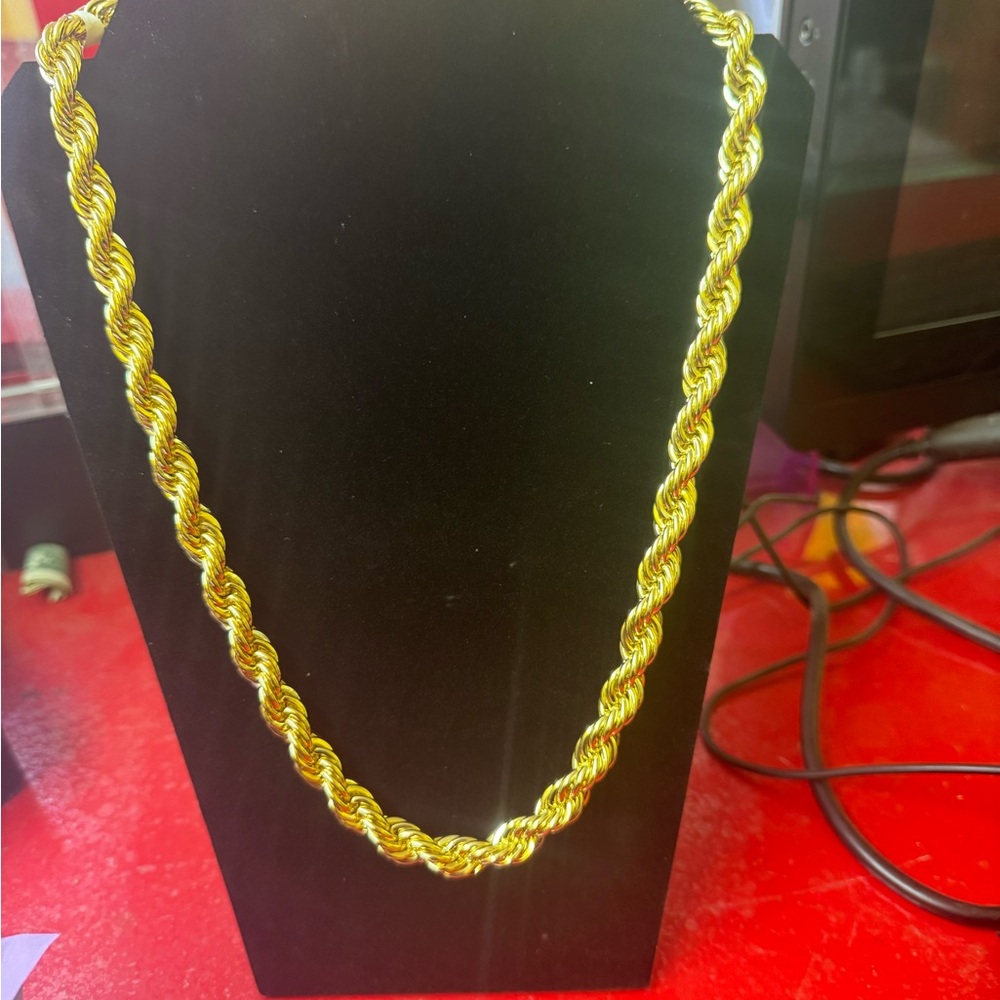 Gold plated Rope Necklace Jewelry